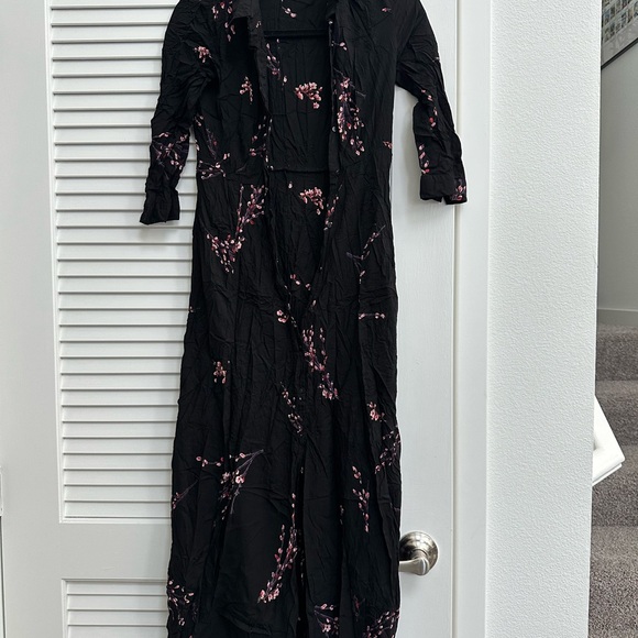 Zara Black and Floral Maxi Dress - Picture 2 of 5